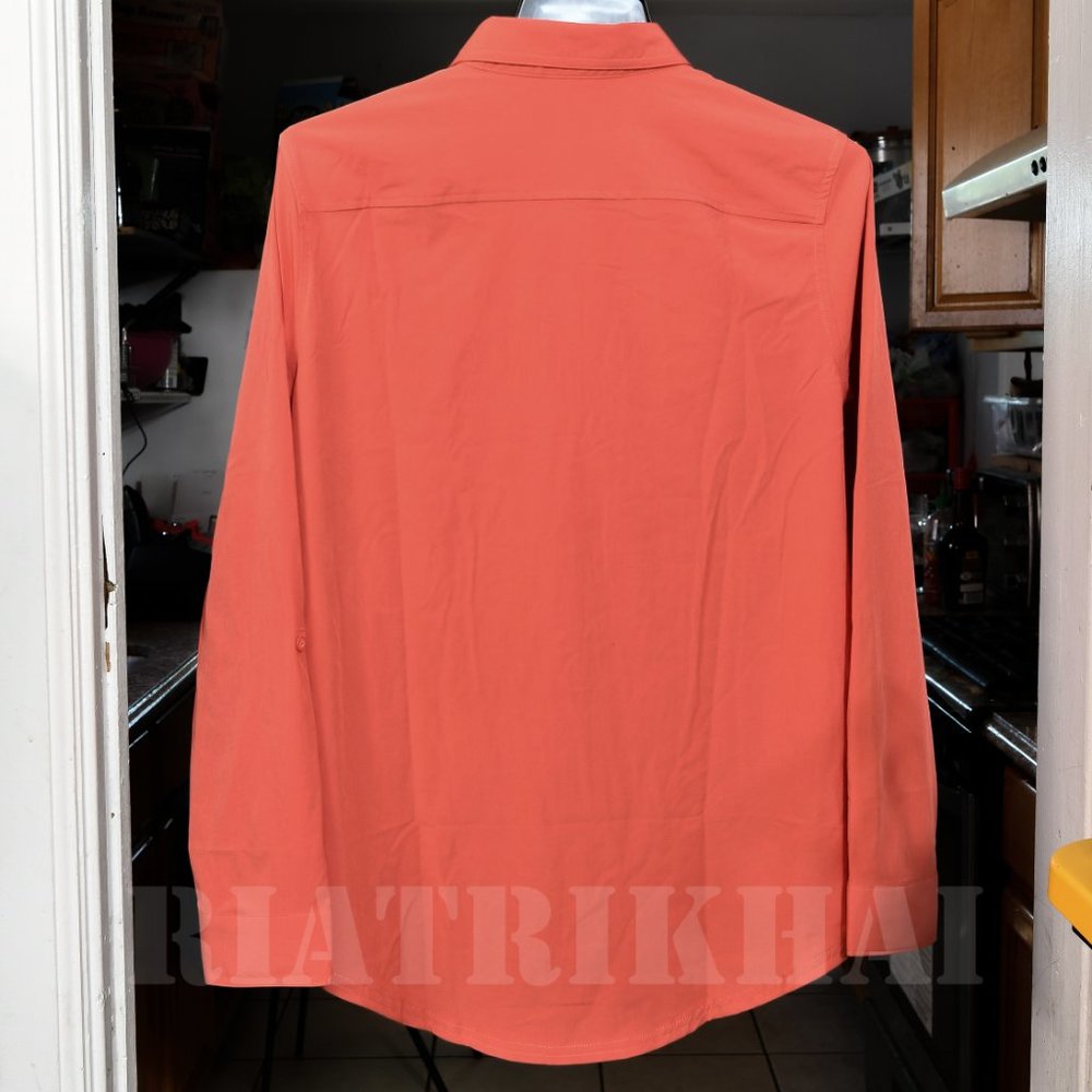 Eddie Bauer Women’s Departure Shirt RED - Picture 5 of 5